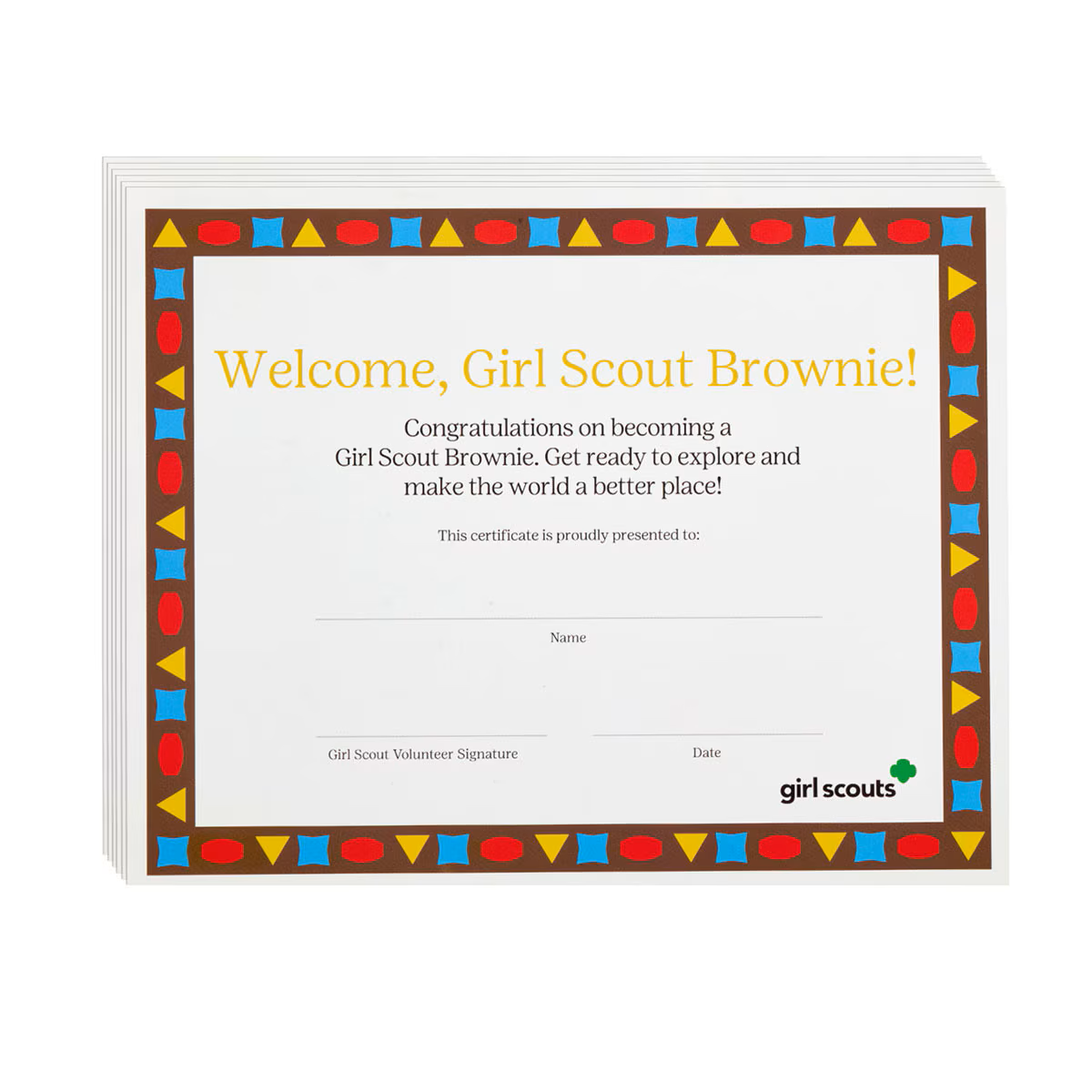 Brownie Bridging Certificate