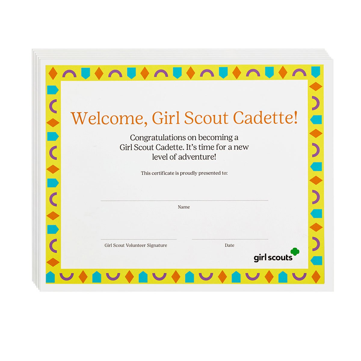 Cadette Bridging Certificate
