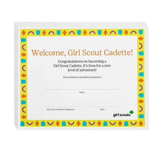 Cadette Bridging Certificate
