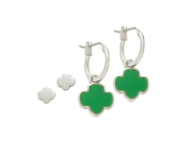 Girl Scout Charming Jewelry Collection Earrings Set — Silvertone