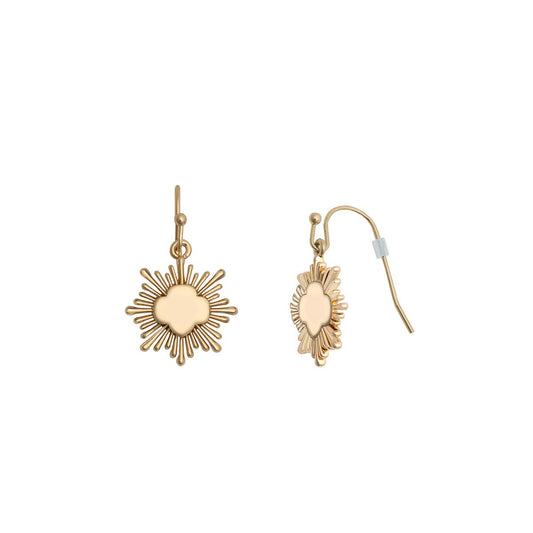 Gold Award Burst Charm Earrings