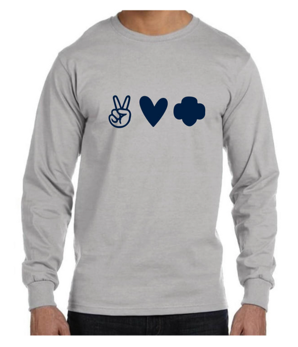 Peace Love Girl Scout Long Sleeve Tshirt