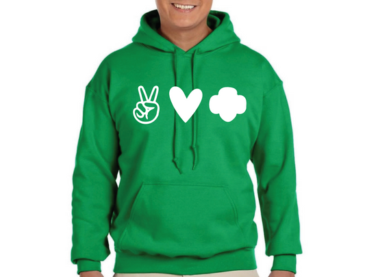 Peace Love Girl Scouts Hoodie