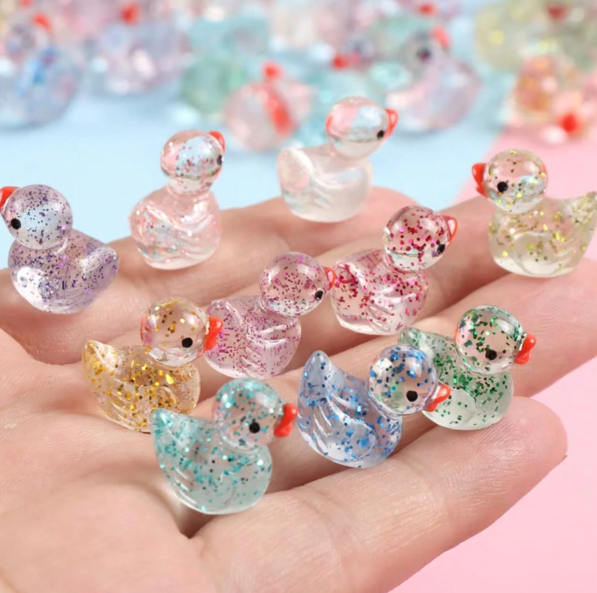 Glitter Resin Ducks